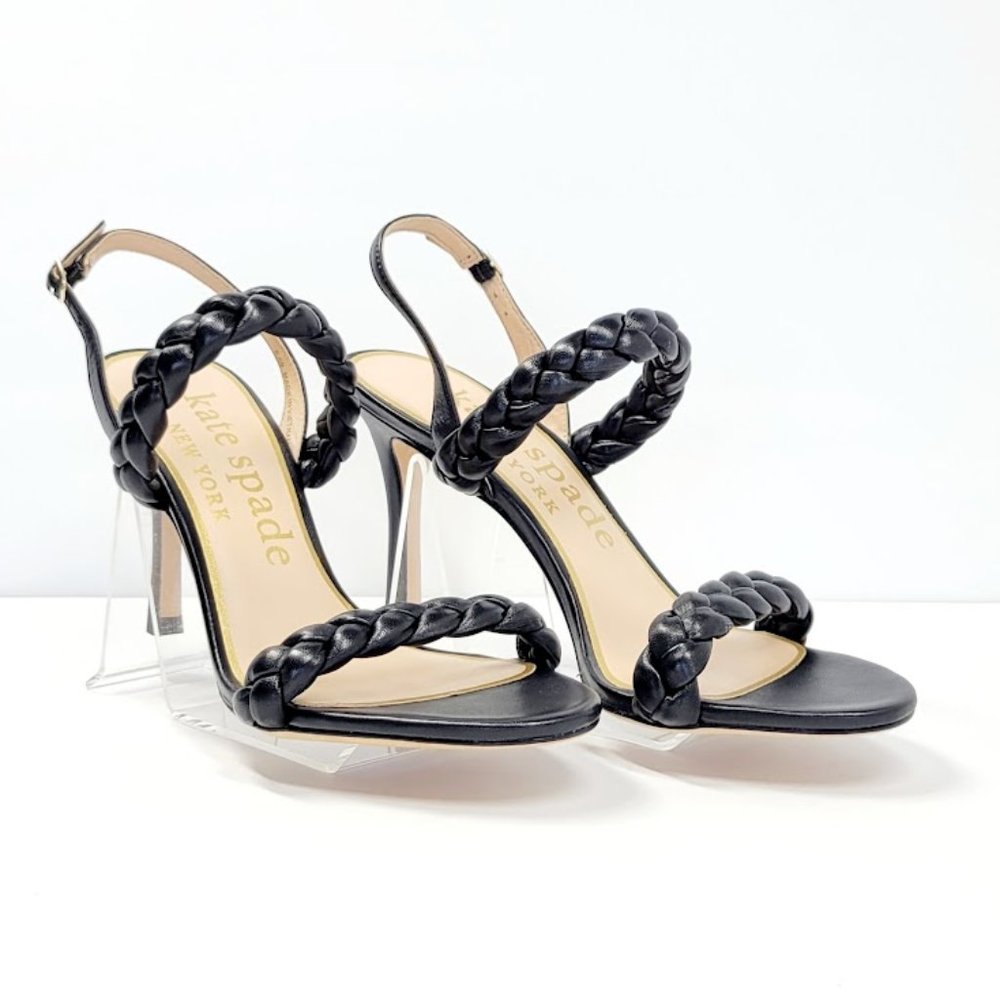 Kate Spade Black Braided Heels
